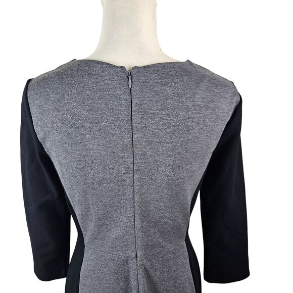 Talbots Women's Size 2 Color Block Sheath Dress 3/4 Sleeves Business Church Chic - Picture 8 of 11